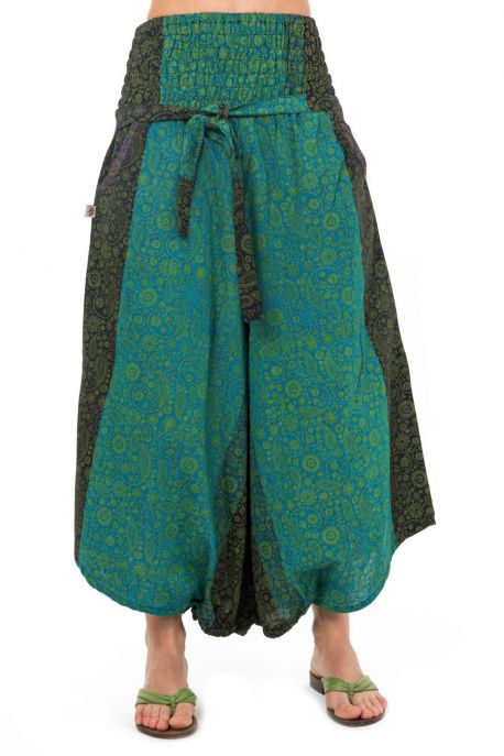 Sarouel femme effet jupe print ethnic indian cachemire