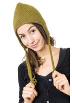 Bonnet kakis pure laine et polaire douce du Nepal