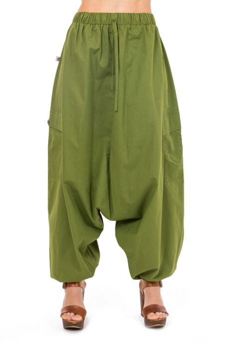 Sarouel mixte et combinaison short kaki Jumbly