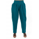 Pantalon carotte bouffant femme bleu vert Priscilla