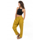 Pantalon bouffant carotte femme moutarde Bindi