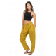 Pantalon bouffant carotte femme moutarde Bindi