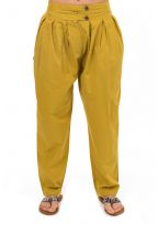 Pantalon bouffant carotte femme moutarde Bindi