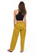 Pantalon bouffant carotte femme moutarde Bindi